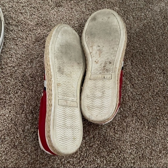TOMMY HILFIGER Red Filip 2 Canvas Espadrille Sneakers - Picture 6 of 6